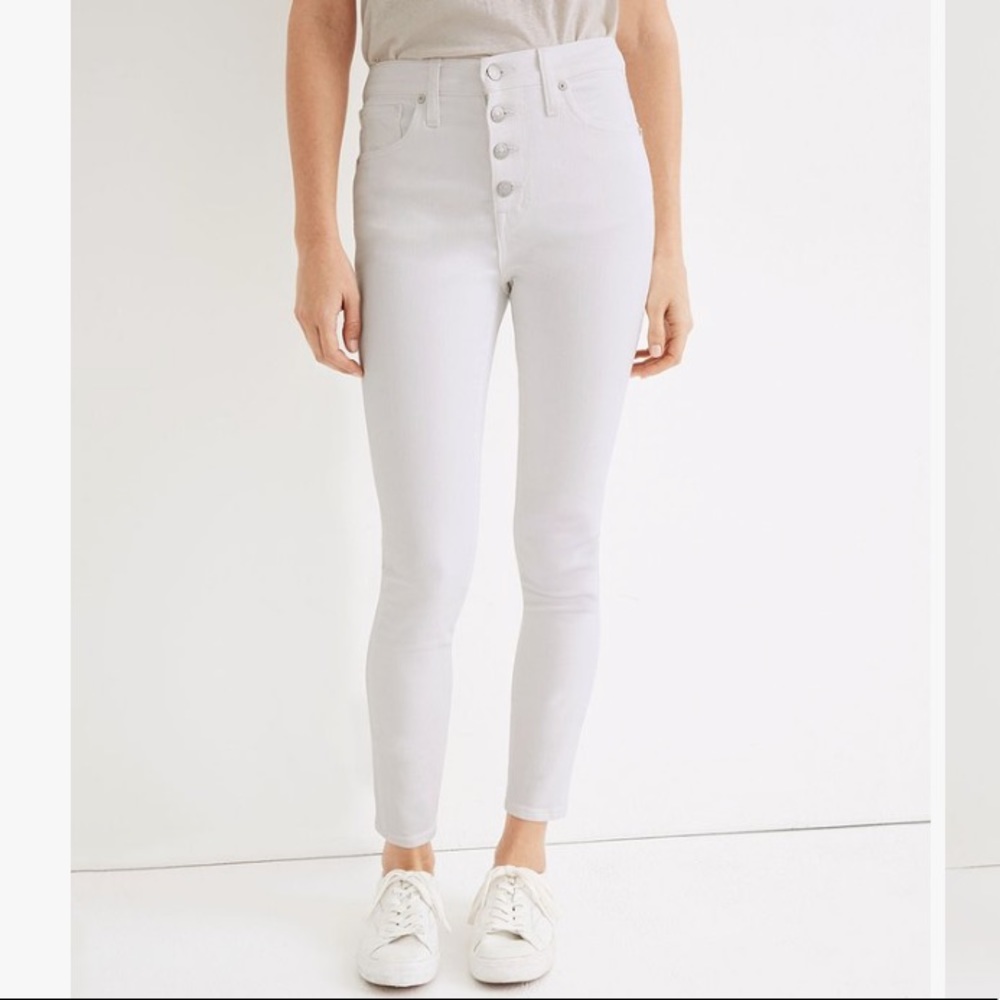 PLUS Madewell No-Show Skinny Crop Jean, White NWT